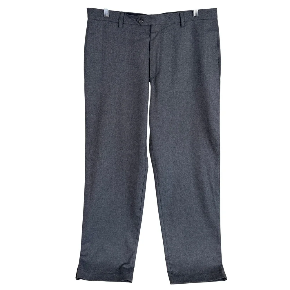 Banana Republic Gavin 100% Wool Dress Pants Mens 36x32 Gray Straight Leg